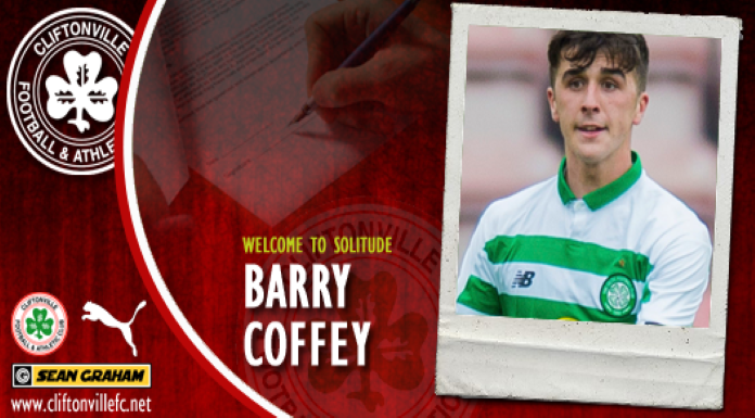 Nenagh’s Barry Coffey Makes Cliftonville Debut