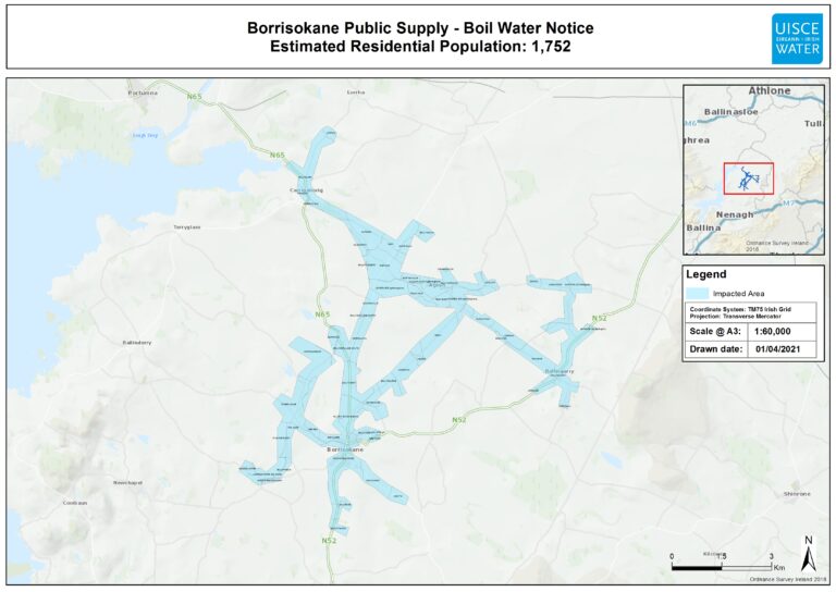 Borrisokane boil water notice likely to be in place for months