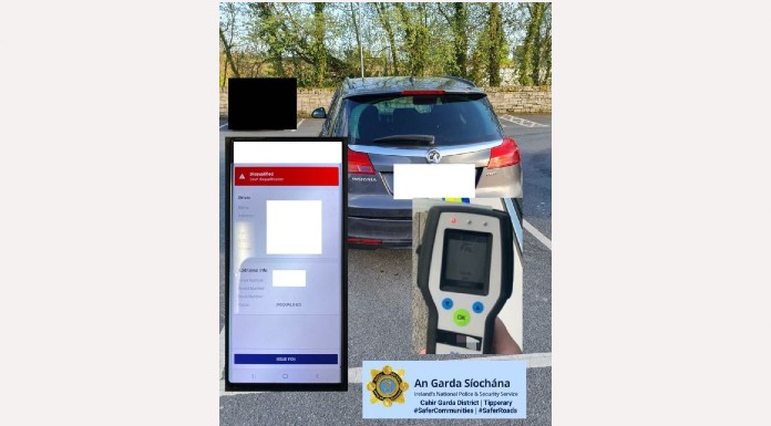 Tipp drink driver spotted by off duty Garda