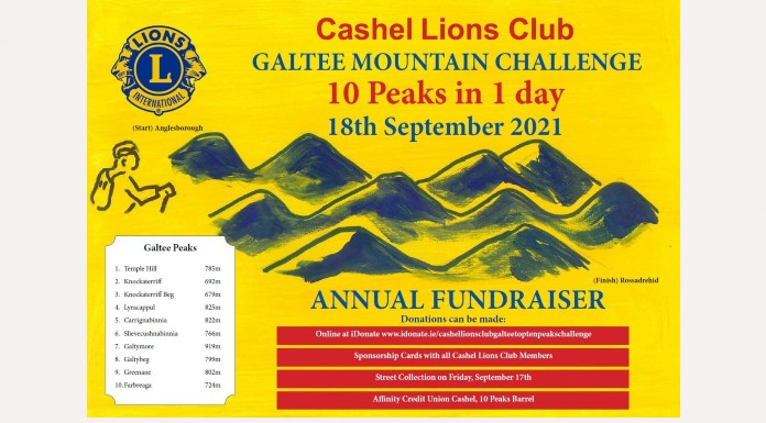 Cashel Lions to hit new heights in fundraising venture