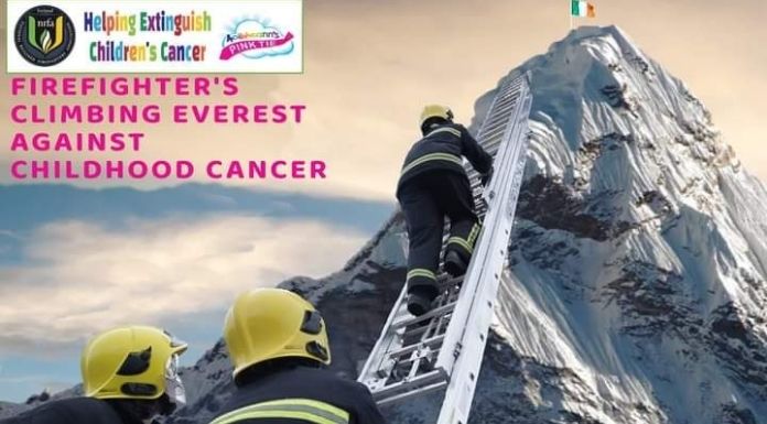 120 firefighters attempt 12 hour climbing fundraiser in Nenagh today