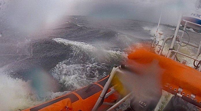 Two people rescued after boat suffers engine failure in severe weather on Lough Derg