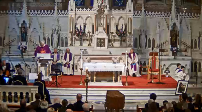 Funeral of Mícheál Ó’Súilleabháin taking place in Co Clare