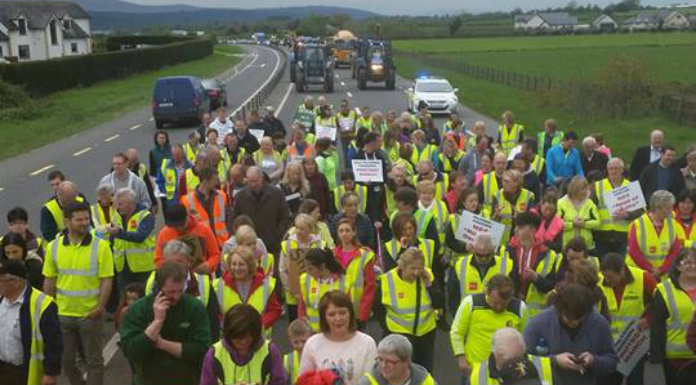 Major protest over death-trap road