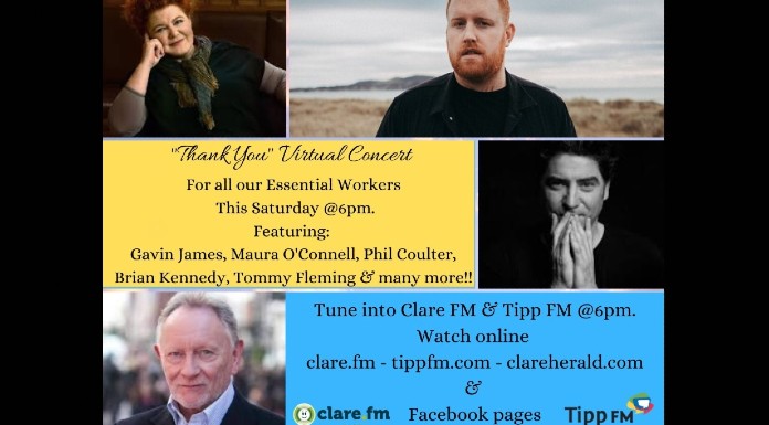 Top Irish artists come together with Tipp FM to honour frontline staff